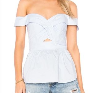 Bardot Sara Off The Shoulder Fitted Peplum
